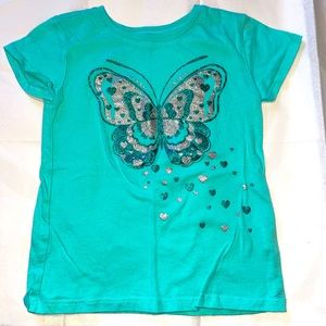 Kids butterfly short sleeve shirt